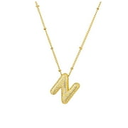 DESIGNICE Initial Necklaces for Women,Fashionable and Versatile Gold Necklace for Women,Suitable for Occasions Letter Necklace for Women,Silver,StyleN