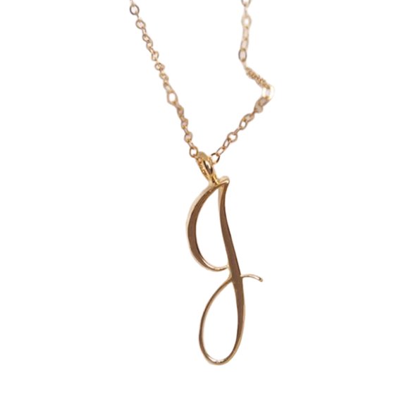 DESIGNICE Initial Necklaces for Women,Elegant Silver Initial Necklace,Chic Dainty Necklace,Simple Custom Initial Necklace for a Timeless Look,J