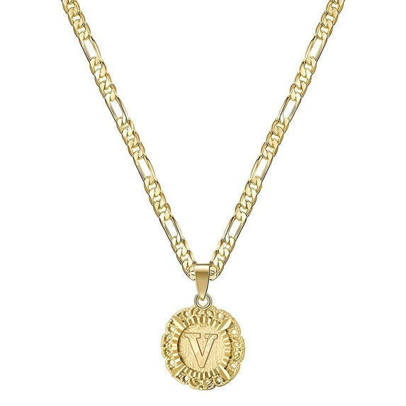 DESIGNICE Initial Necklaces for Women,Simple and Elegant Gold Necklace for Women,Trendy and Versatile Letter Necklace for Women,Gold,StyleV