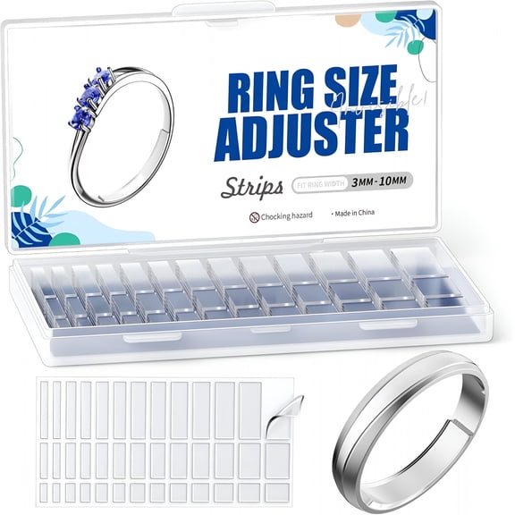 DESIGNICE Invisible Ring Size Adjuster for Loose Rings,6 Sheets-234 Pcs Transparent Ring Size Reducer Tightener,Fitter for Wide Rings,Multiple Sizers for Men and Women