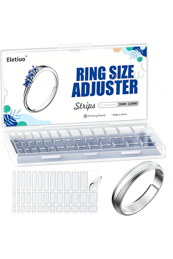 Invisible Ring Size Adjuster for Loose Rings, Transparent Ring Size Reducer Tightener, Fitter for Wide Rings, Multiple Sizers for Men and Women
