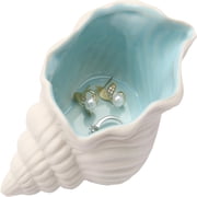 DESIGNICE Jewelry Dish Tray for Coastal Beach Room Decor,Cute Ceramic Ring Holder Gift for Women Sister Friend,Decorative Trinket Jewelry Organizer Tray for Rings Earrings Necklaces EtsBlue Conch