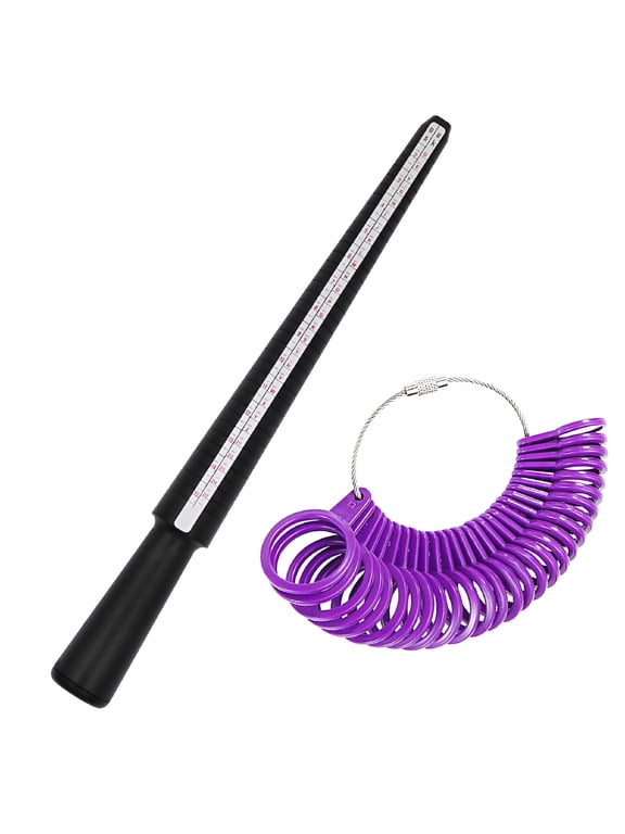 Jewelry Tool Plastic Standard Finger Ring Gauge Sizer Stick Measurement Test Measure Tool Finger Sizing Loop Ring Tools 0-13 US Size A-Z UK Size