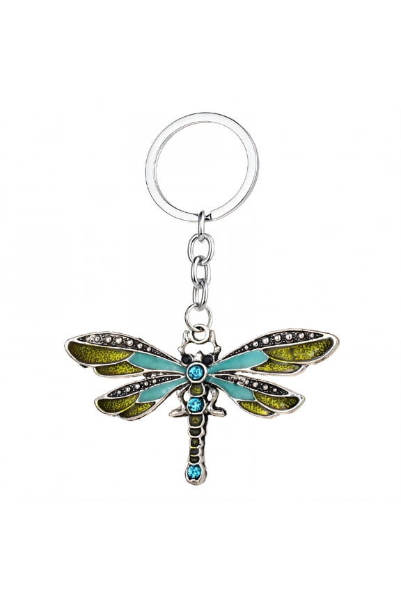 Key Chain,Creative Dragonfly Design Cute Keychains for Women,Elegant Artistic Detailing Keychain Accessories,Green