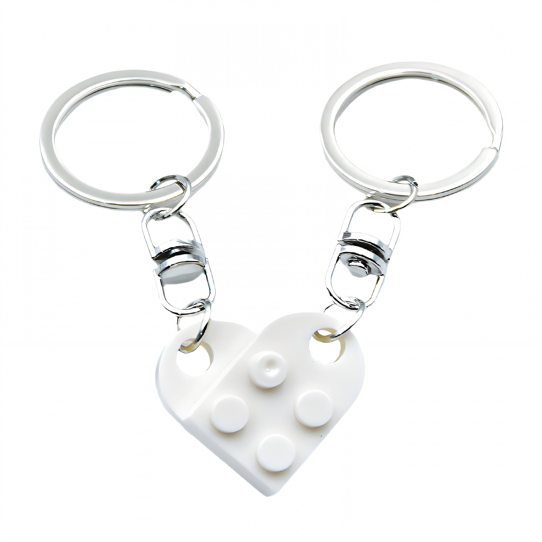 DESIGNICE Key Chain,Interlocking Heart Blocks Purse Charm,Creative ...