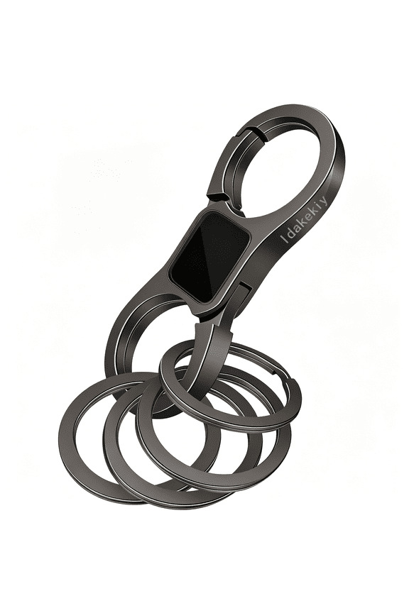Key Chain Quick Release Spring with 4 Key Rings Heavy Duty Car Keychain Organizer for Men and Women