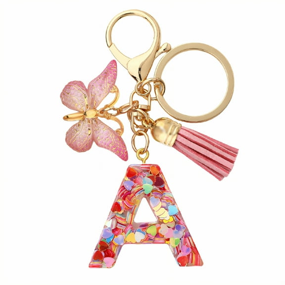 DESIGNICE Key Chain,Resin Letter Design Keychains for Women,Personalized and Stylish Keychain Accessories,Style1