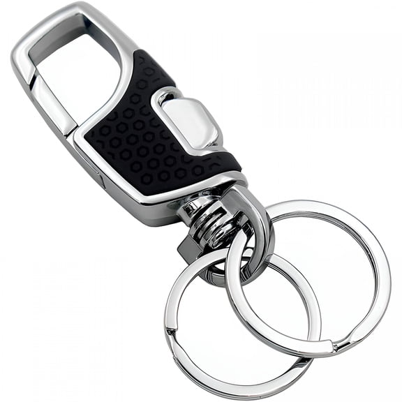DESIGNICE Key Chain with Heavy Duty Car Keychain for Men and Women Key Chain for Car Keys - Black