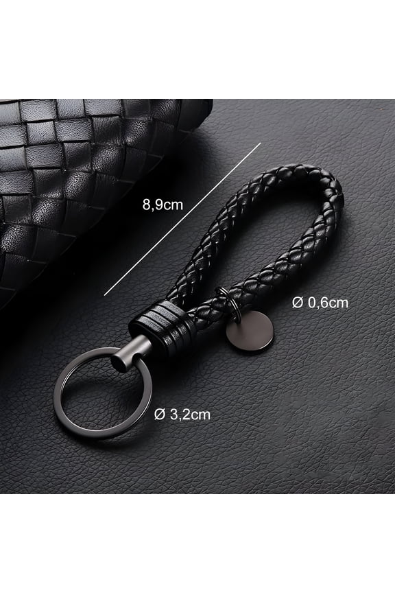 Key Chains Handwoven Leather Keychain Simple Car Key Chain Accessories Keychain Gift for Men and Women Father's Day