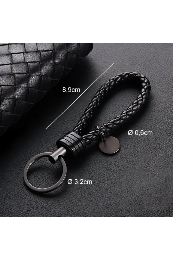 Key Chains Handwoven Leather Keychain Simple Car Key Chain Accessories Keychain Gift for Men and Women Father's Day