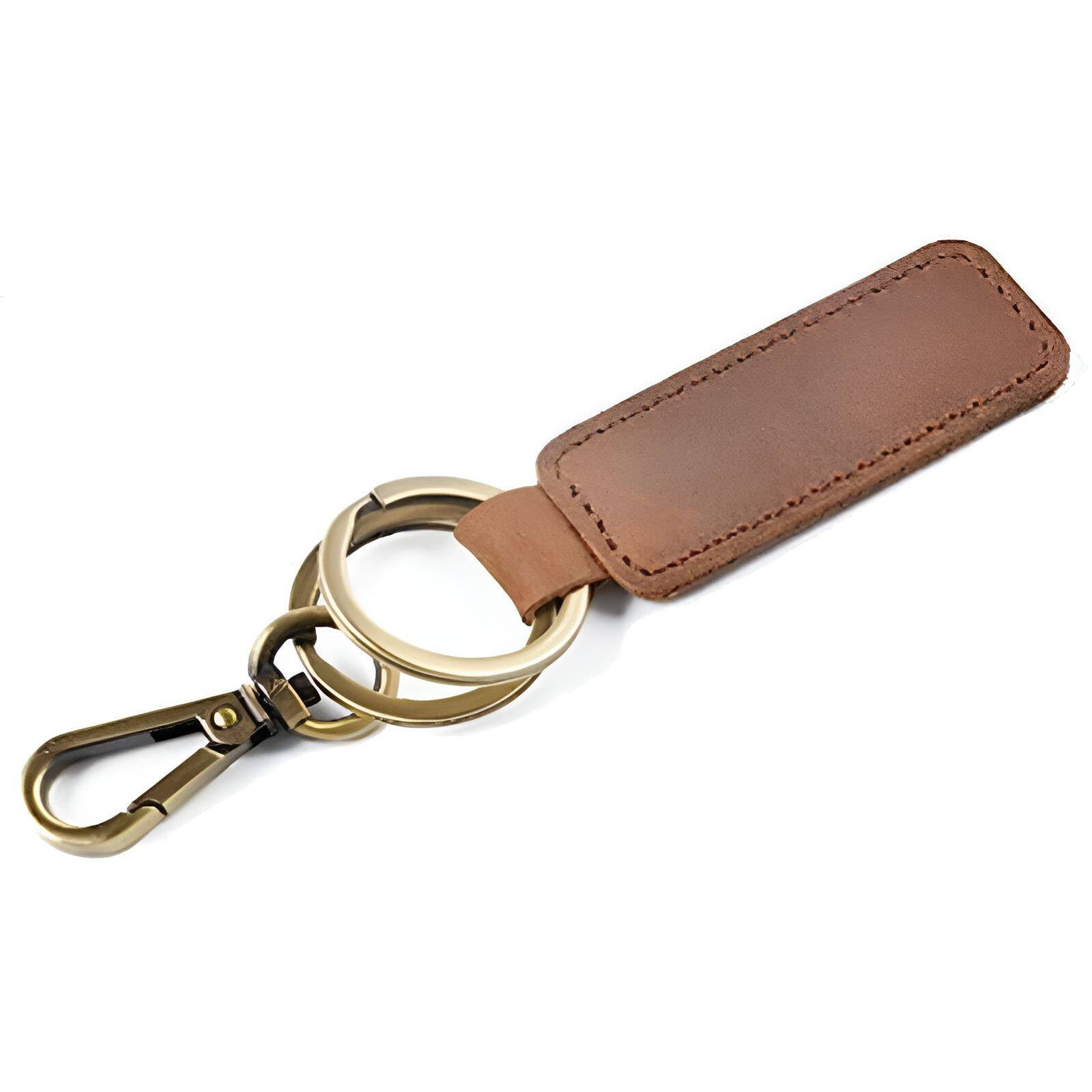 Porte-clés Vintage En Cuir Avec Lettre K - Occasion - Petit Accessoire Rétro