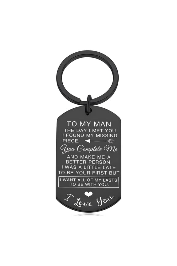 Keychain - Valentine's Day Gift For My Man, Keychain For His Anniversary, Husband Gift, Wife Birthday Gift, Boyfriend Keyring