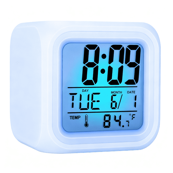 DESIGNICE Kids Alarm Clock,7 Color Night Light,Digital Clocks with Snooze,Alarm Clock for Kids,Wake Up Digital Clock for Room Decor Kids Gift,Cute Alarm Clock for Kids