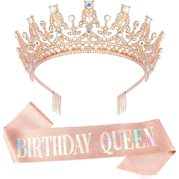 DESIGNICE King Crown,Unique Luxurious Appearance Birthday Crown Adult Woman,Detailed Metal Carvings Crowns for Women,Gold