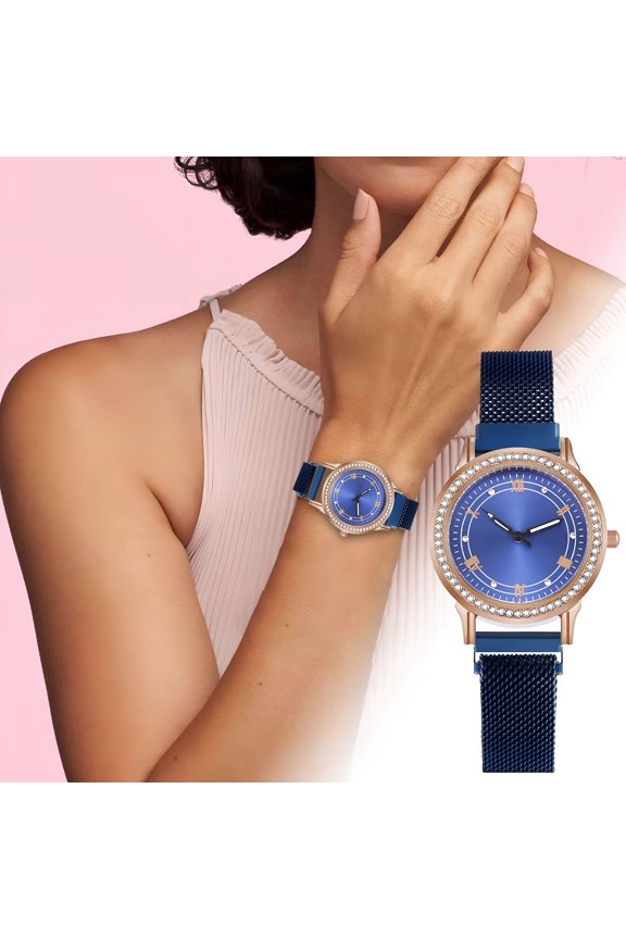 Ladies' Fashion Watch Stainless Steel Mesh Strap Watch Elegant Ladies' Precise Second Hand Timing
