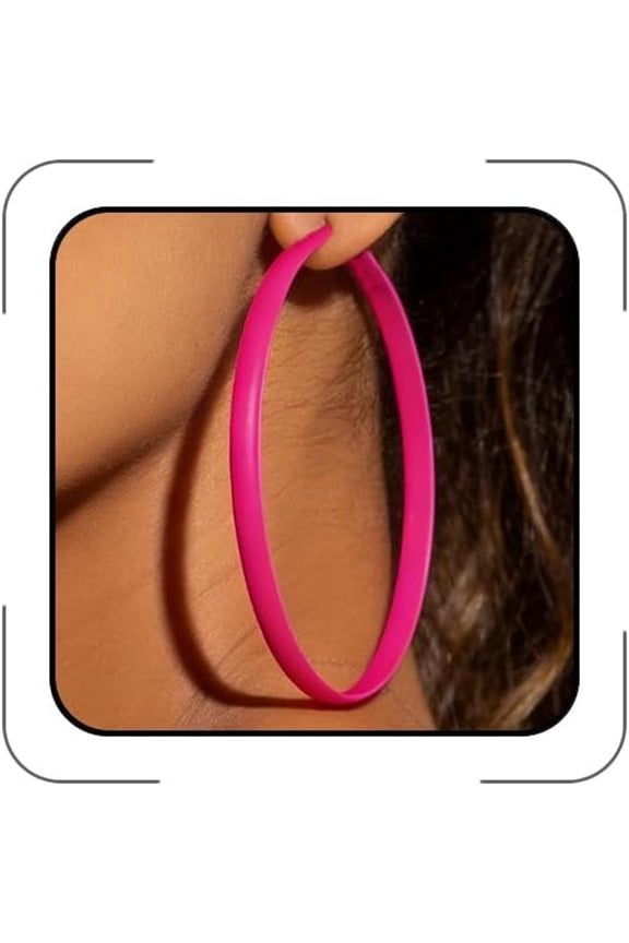 Large Hoop Earrings for Women 80S Retro Statement Hoops Earrings Large Lightweight Neno Hoop Earring Statement Colorful Earring Prom Party Jewelry Y2K Outfits Accessory