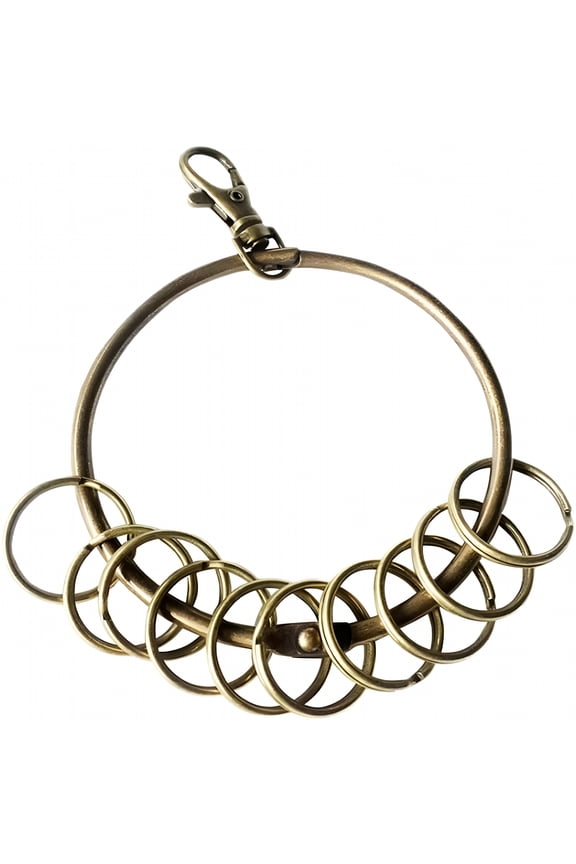 Large Round Hoop Key Ring Organizer (80mm) 10x Multi-Ring Jailers Fob Keyring Split Ring Key Holder Key Rings Multiple Keys