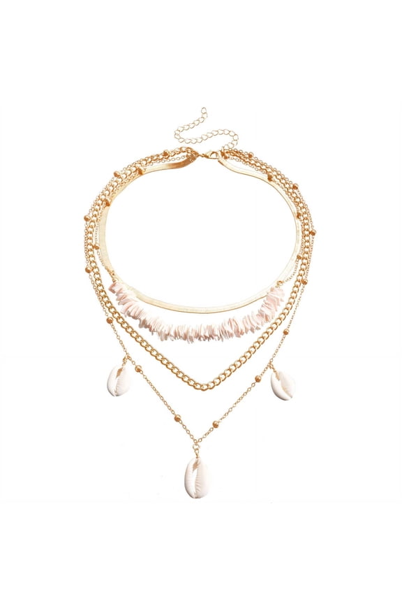 Layered Necklaces for Women,Non-Fading Chain Color Long Necklaces for Women,Lightweight Layer Shine Necklaces for Women,Gold
