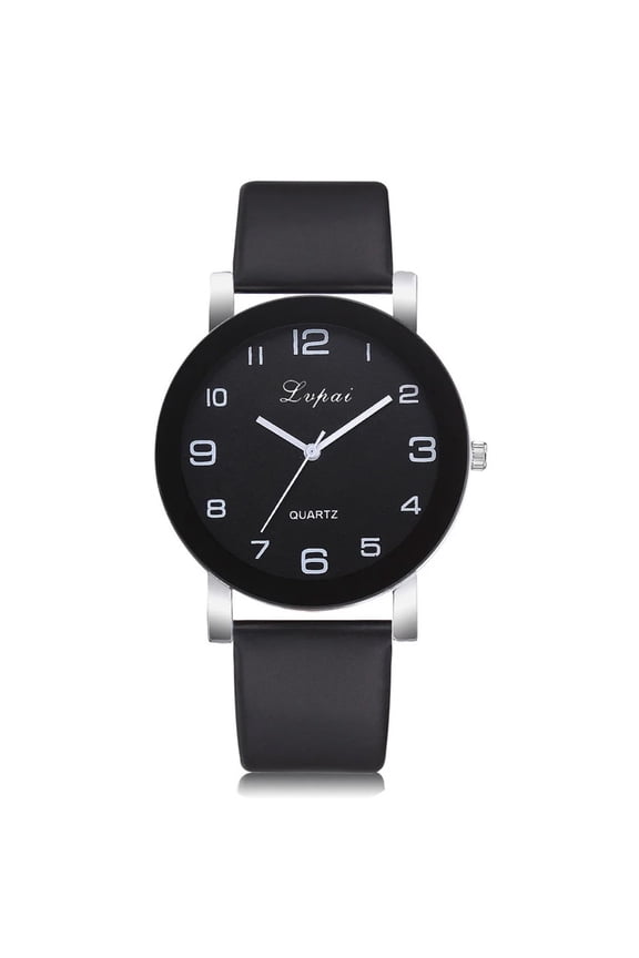 Leather Quartz Band Women's Watch Wrist Casual Analog Women's Watch Watches for Nurses No Battery Watches Women Extra Large Face Watches for Men Women's Analog Watch Senior Watch