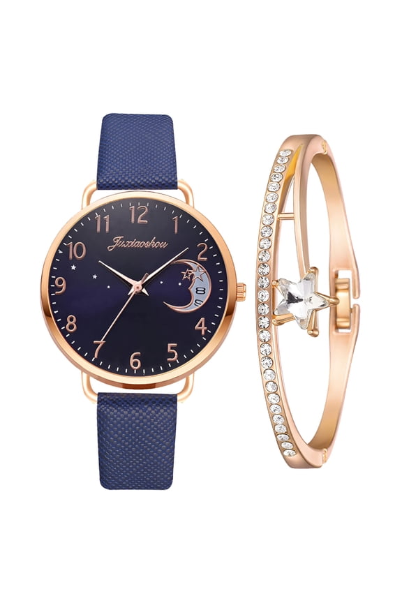Leather Women Watches,Ladies Dress Analog Quartz Date Classic Luminous Leather Strap Waterproof Female Wrist Watch