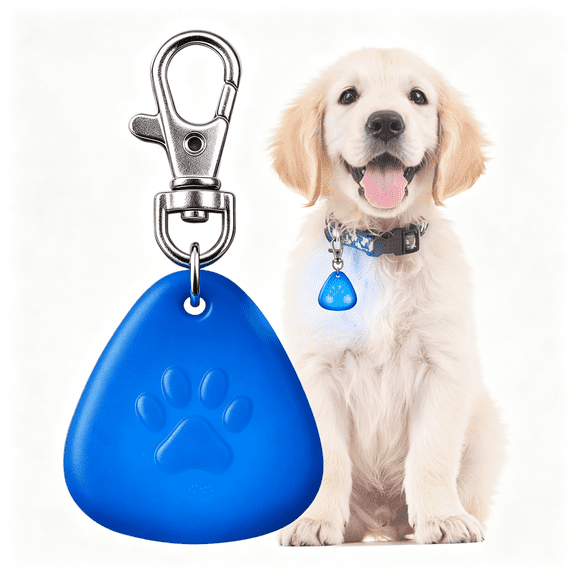 DESIGNICE Led Dog Collar Light,Clip-On Dog Safety Light for Night Walking,High Visibility Light Up Dog Collar Accessory for Summer Camping&Hiking,Lightweight for All Pets,Blue