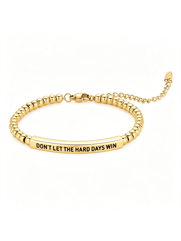 Don'T Let the Hard Days Win Bracelet-Adjustable Titanium Motivational Inspirational Wrap Bracelet for Women Men-Handmade Braided Encouragement Gift Jewelry for Mother'S Day,Graduation