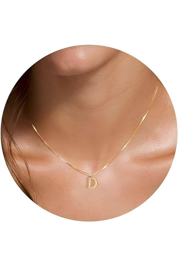 Letter D Necklace for Women,Versatile Style D Initial Necklaces for Women,Suitable for Daily Wear Letter Pendant,Gold,StyleD