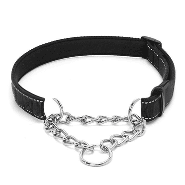 DESIGNICE Light Up Dog Collar Anti-Pull Feature Dog Light Up Collar Enhanced Safety At Night Glow In The Dark Dog Collar,Black