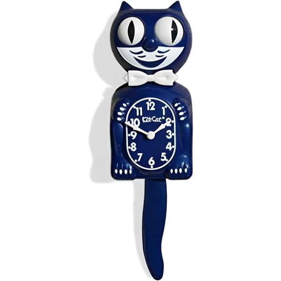 DESIGNICE Limited Edition Galaxy Blue- Iconic Retro Cat Clock with Moving Eyes&Tail,Battery Operated Wall Clock,Perfect for Home Decor,Mid Century Modern Clock,Unique Gift
