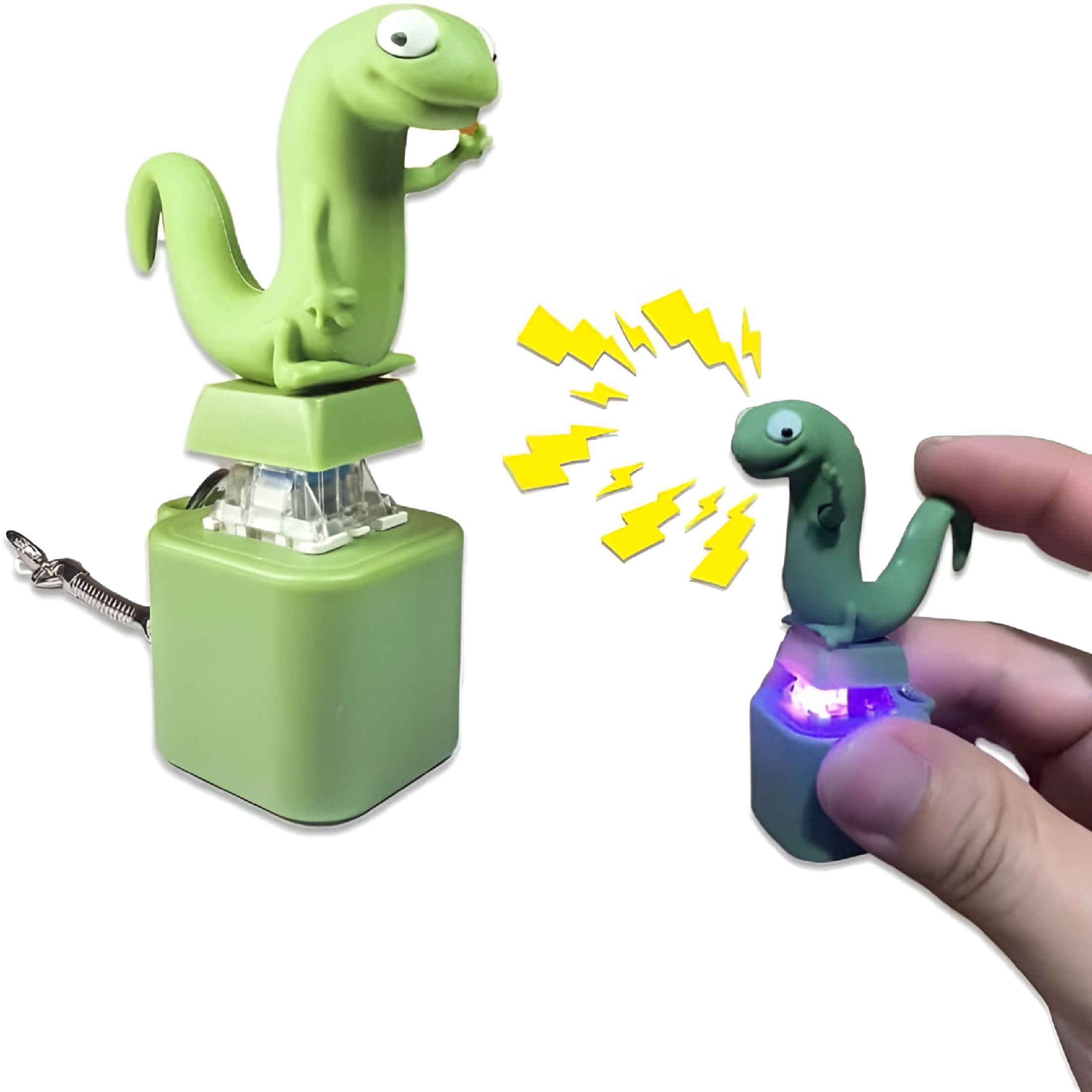 Lizard Clicker DESIGNICE Lizard Keychain Sound, Rechargeable Lizard Clicker Keychain ...