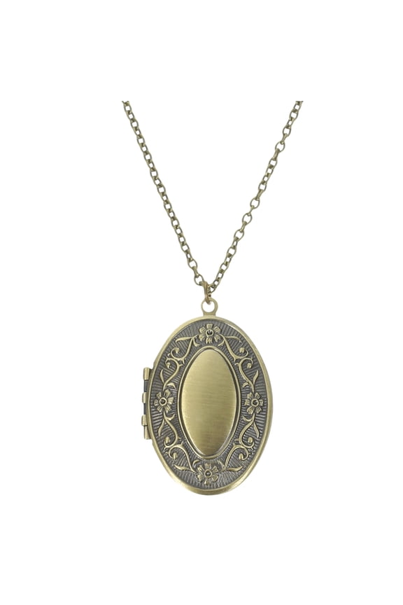 Locket Necklace Picture Jewelry Souvenir for Women 1Pack