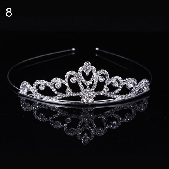 DESIGNICE Lovely Crown Rhinestone Kids Girl Princess Tiara Headband Dancing Party Headwear Tiara for Women