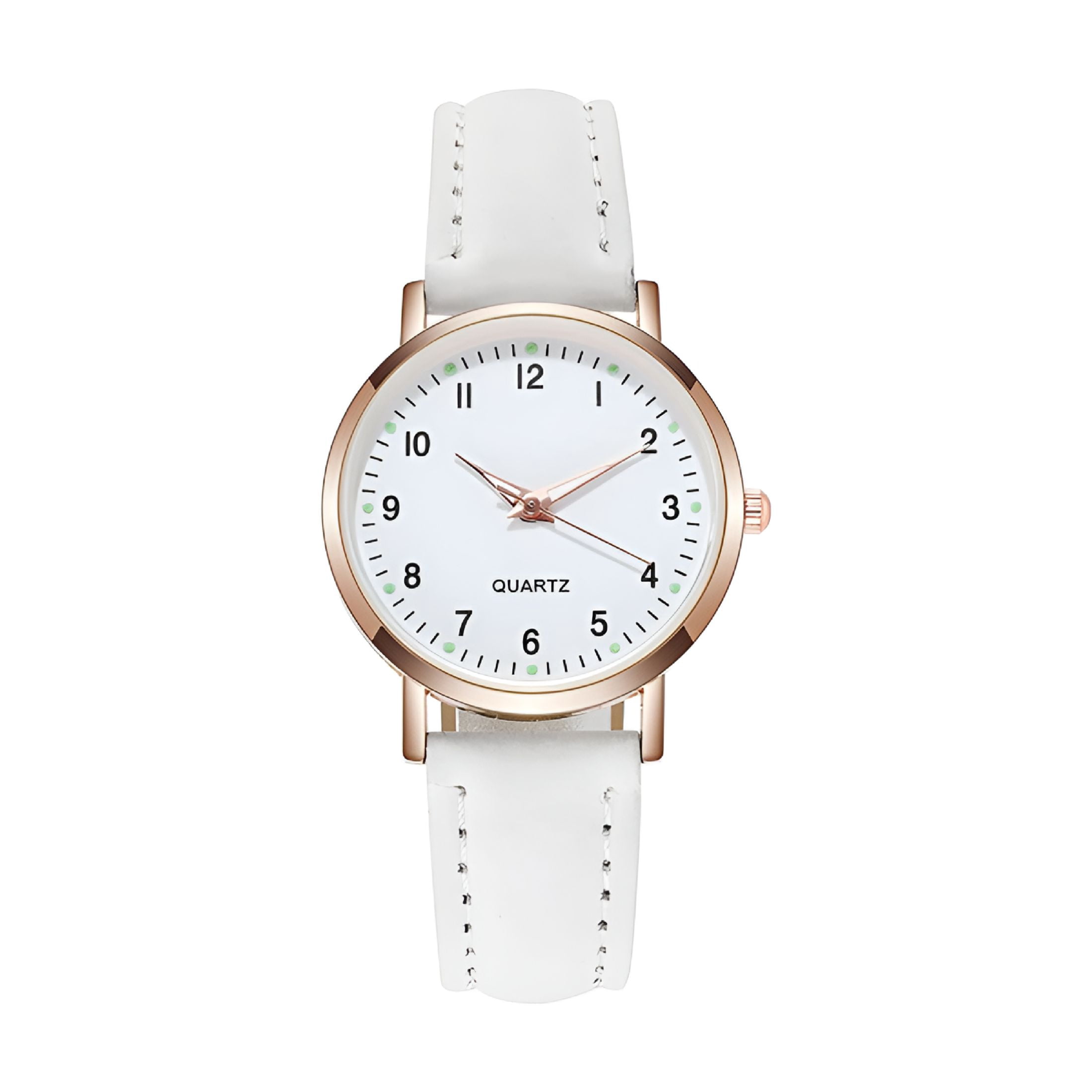 Womens White Face Analog Quartz Silver Stainless Steel Luminous Waterproof Watch Explojoy Women main image 4