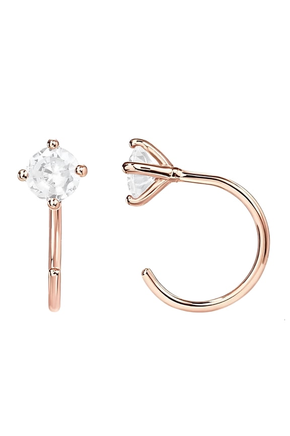 Lymphatic Activity Earrings, Magnetic Acupuncture Earrings for Women, Zirconia Lymphatic Drainage Earrings for Wellness Holiday Gift | Alloy, Rose Gold