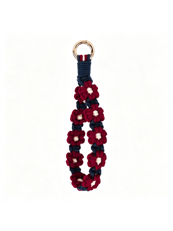 Macrame Keychain Wristlet Keychain Weave Exquisite Keyring Holder Bracelet Handmade Wrist Lanyard for Women,Handmade Wrist Lanyard Macrame Keychain Wristlet