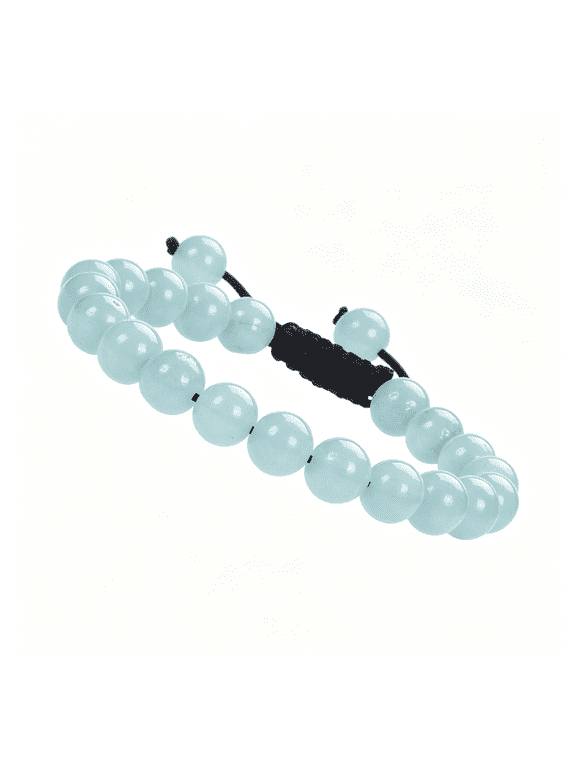 Massive Beads Natural Healing Power Gemstone Crystal Beads Unisex Adjustable Macrame Bracelets