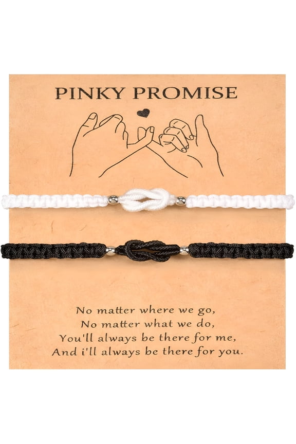 Matching Bracelets for Couple Anniversary for Him and Her Long Distance Relationship Bracelets for Girlfriend Boyfriend Cross Knot