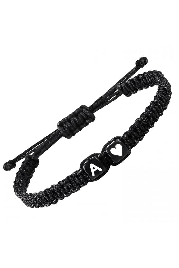 Matching Couple Bracelets Letter Initial Bracelet for Men Women Cute Anniversary Christmas Gift Ideas Long Distance Couple Gifts for Him Her Boyfriend Girlfriend Son Bestfriend