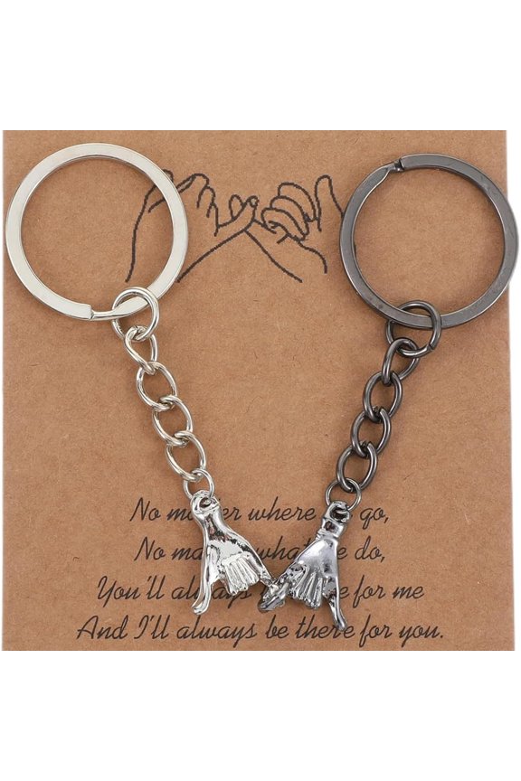 Matching Keychains for Couples,Pinky Promise Keychain Couples Keychain for Boyfriend Girlfriend Best Friend Couple Keychains Romantic Matching Keychains for Couples