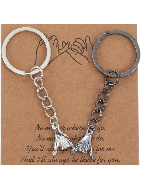 Matching Keychains for Couples,Pinky Promise Keychain Couples Keychain for Boyfriend Girlfriend Best Friend Couple Keychains Romantic Matching Keychains for Couples