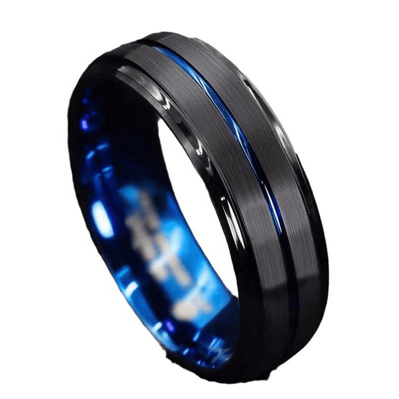 DESIGNICE Men Ring,Durable Titanium Steel Material Black Rings for Men,Perfect for Any Style Black Ring