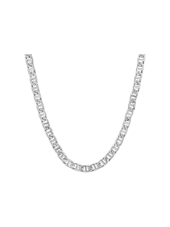 Men'S Stainless Steel Flat Mariner 24" Chain-Silver Chains for Men