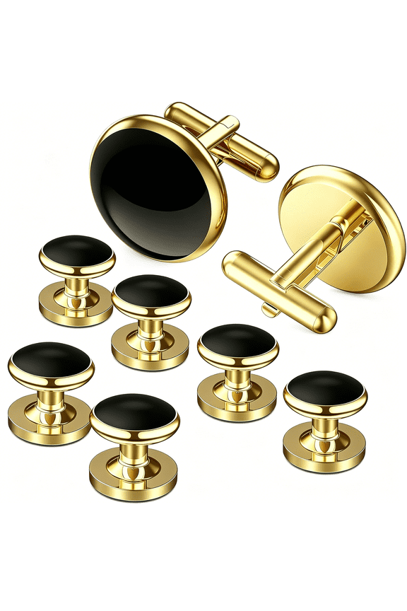 MenS Tuxedo Studs and Cufflinks Set,Classic Jewelry Or Accessories for Business,Wedding,Anniversary and Birthday Gift Cufflinks for Men