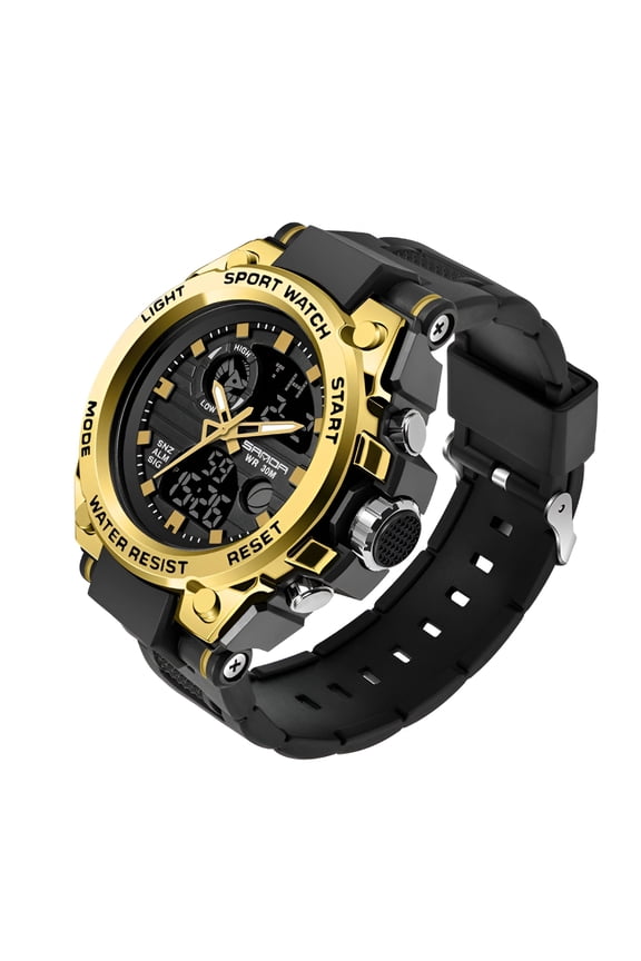 Men'S Watch Sport Watch Dual Display Analog Digital Electronic Wrist Watch for Men
