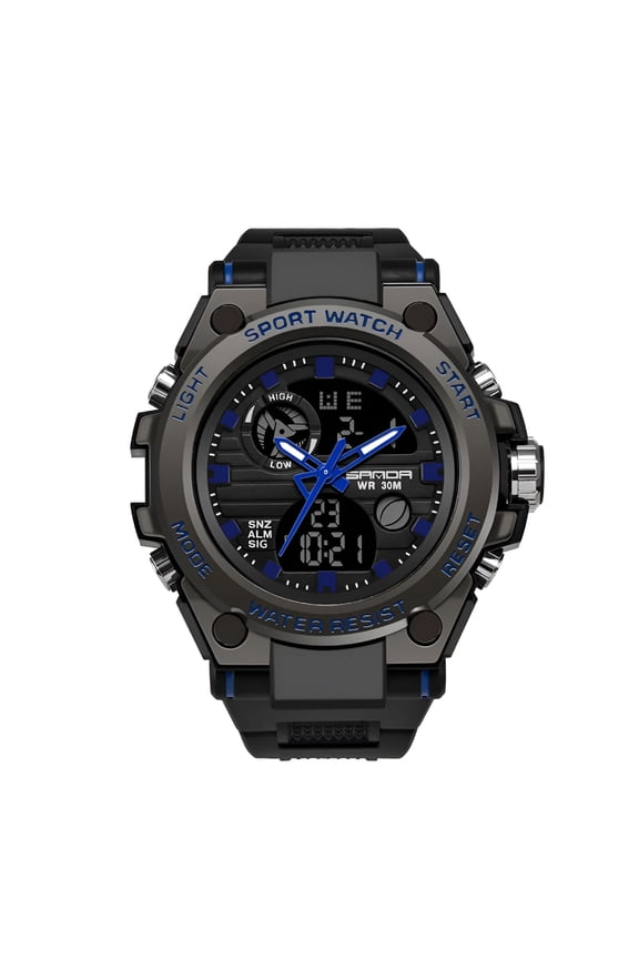Men'S Watch Sport Watch Dual Display Analog Digital Electronic Wrist Watches for Men