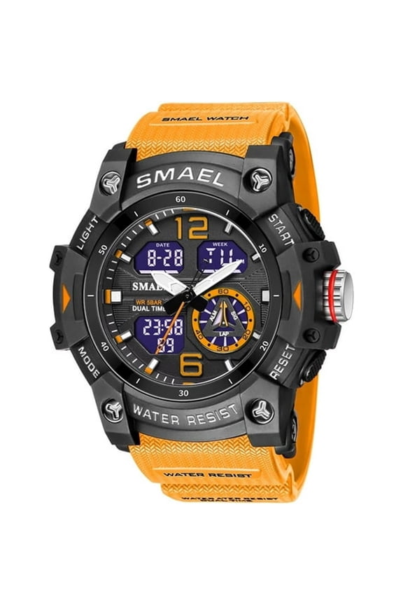 Men'S Watches Outdoor Sports Waterproof Military Watch Large Face Tactical Digital Analog Wrist Watch Date Multi Function Led Alarm Stopwatch for Men