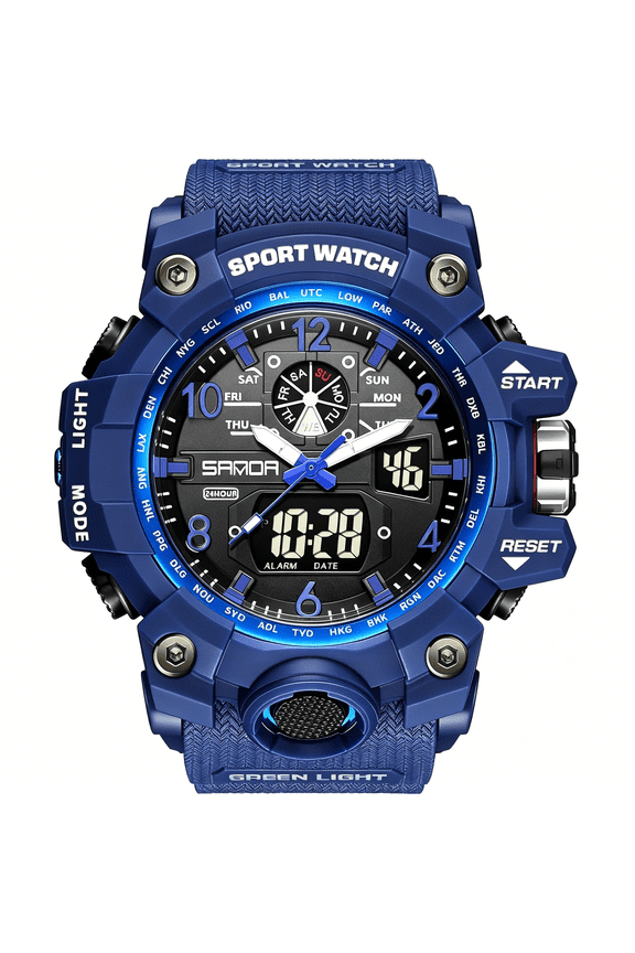 Men'S Watches Sports Outdoor Waterproof Military Wrist Watch Date Multi Function Tactics Led Alarm Stopwatch Sports Watches for Men