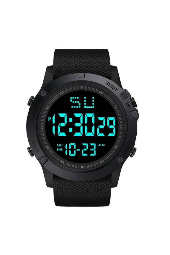 Men'S Wrist Watches,Waterproof Design Tactical Watches for Men,Led Backlight Multi-Function Features Military Watch,Black