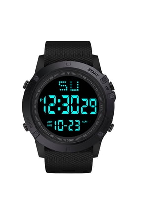 Men'S Wrist Watches,Waterproof Design Tactical Watches for Men,Led Backlight Multi-Function Features Military Watch,Black