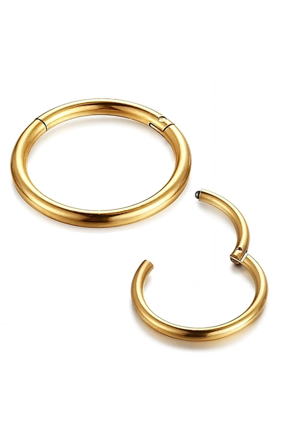 Men Women Surgical Steel Hinged Nose Rings Hoop for Nostril Septum Cartilage Helix Daith Tragus Rook Conch Lip Ear Lobe Piercings